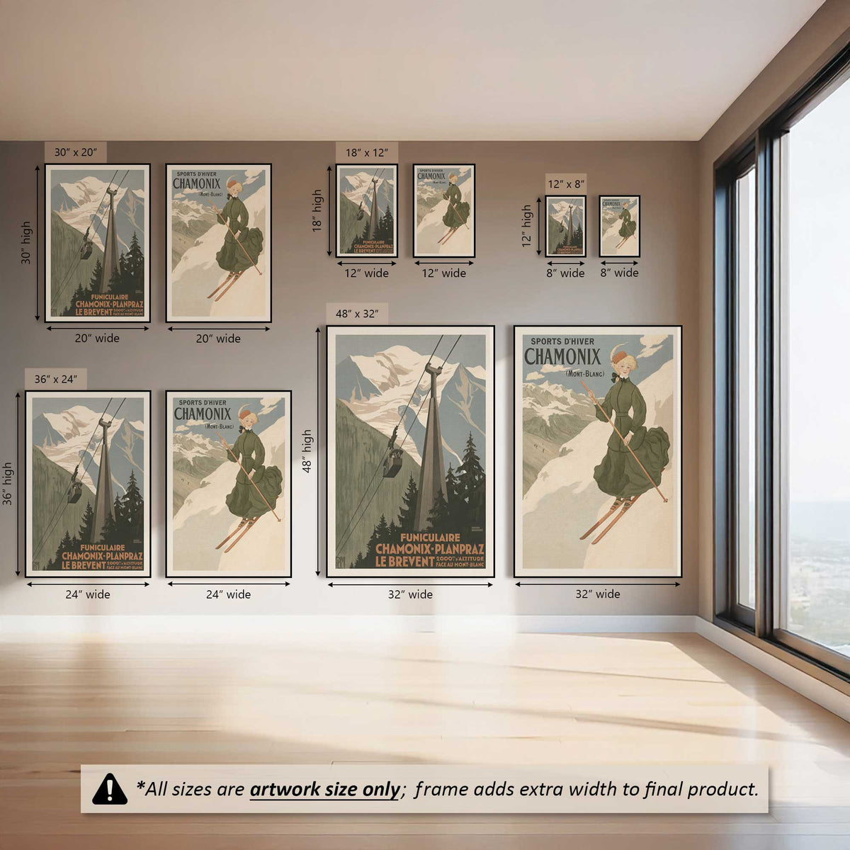 Ski Chic, Set of 2 Canvas Prints