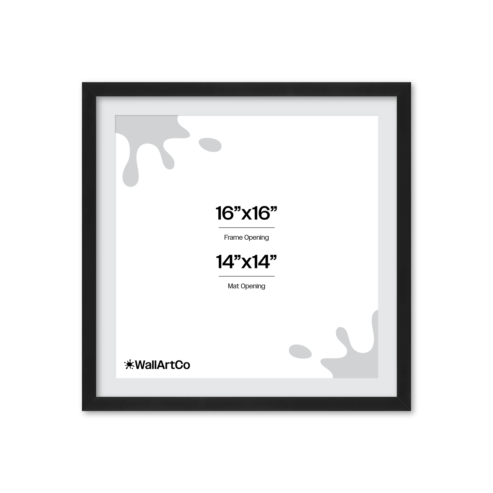 16" x 16" Espresso Manhattan Wall Frame