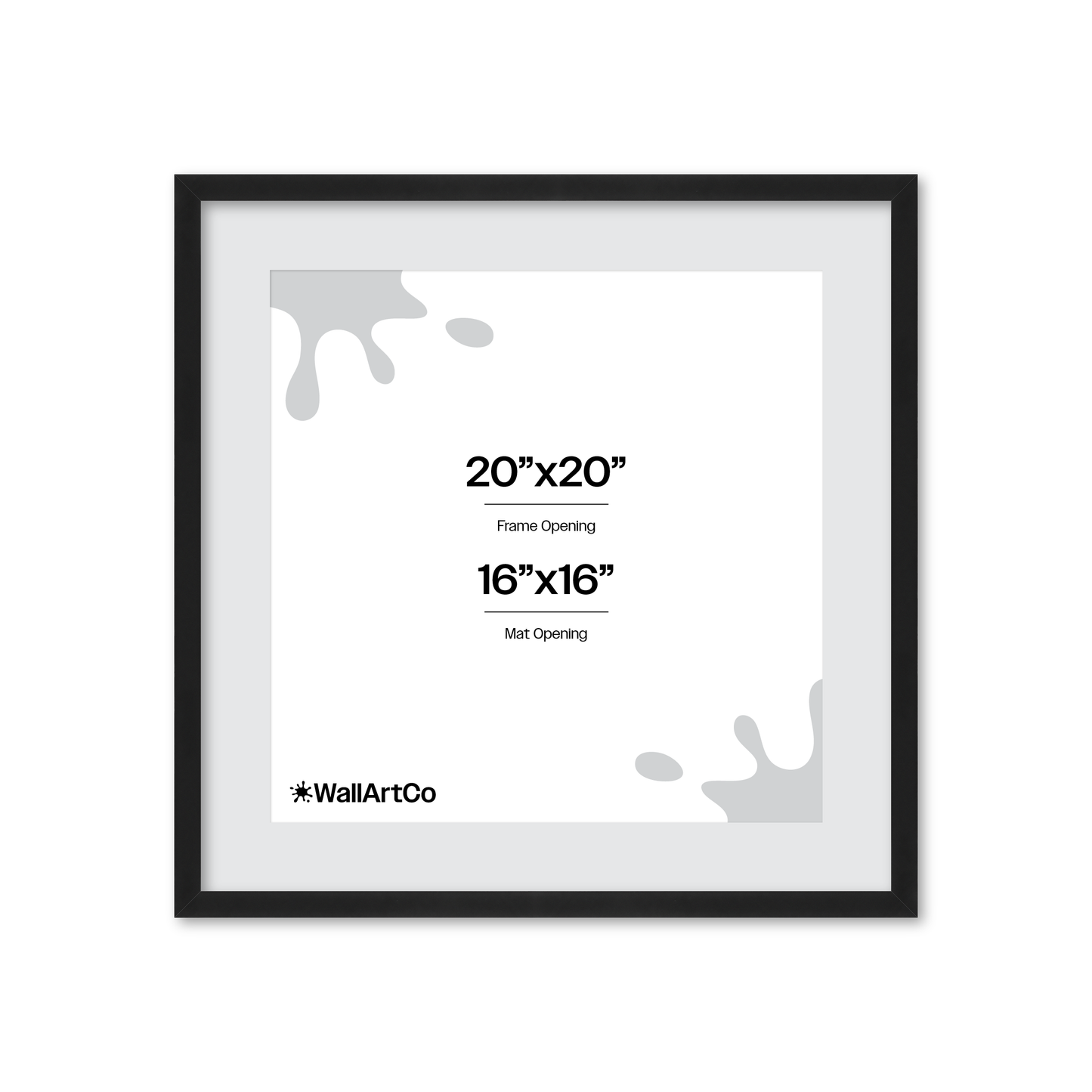 20" x 20" Espresso Manhattan Wall Frame