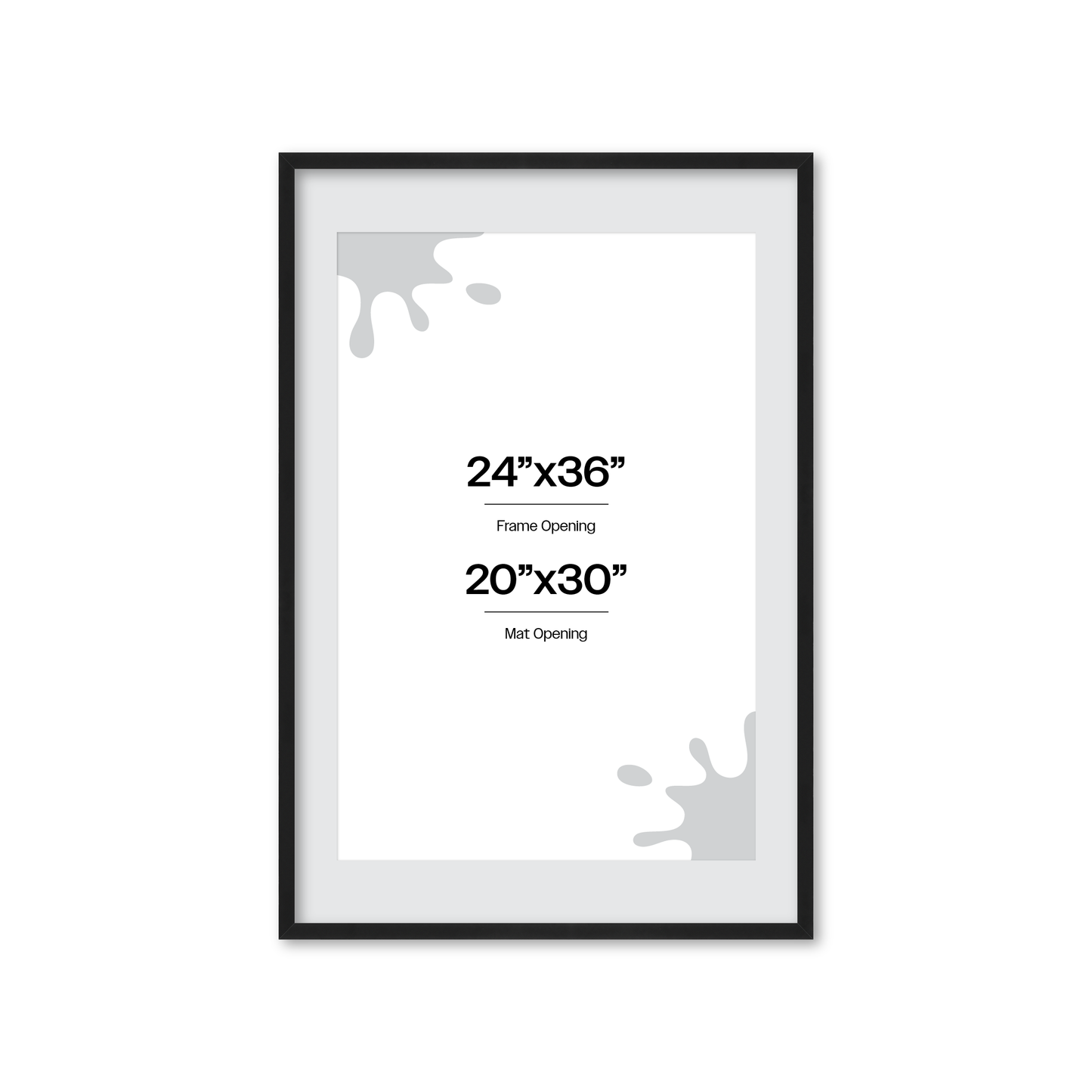 24" x 36" Espresso Manhattan Wall Frame
