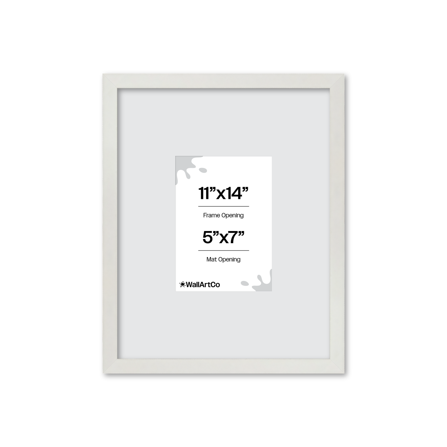 11" x 14" White Lacquer Manhattan Wall Frame