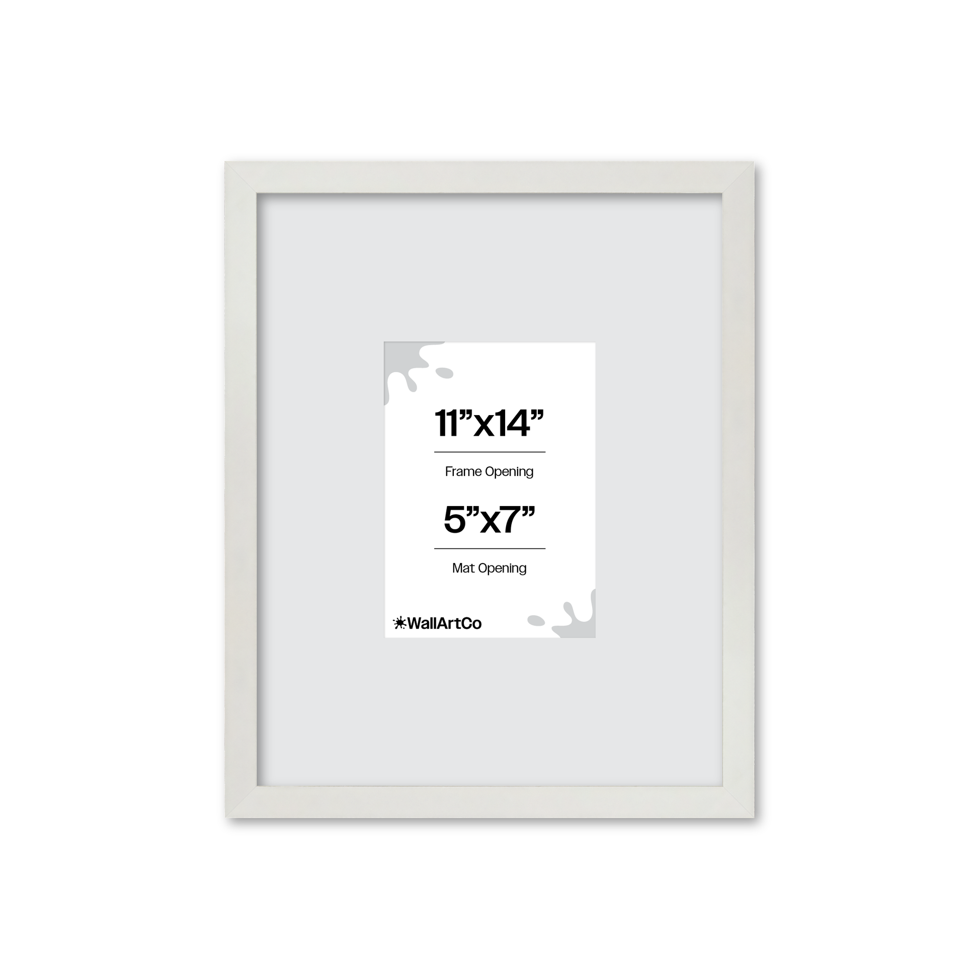 11" x 14" White Lacquer Manhattan Wall Frame