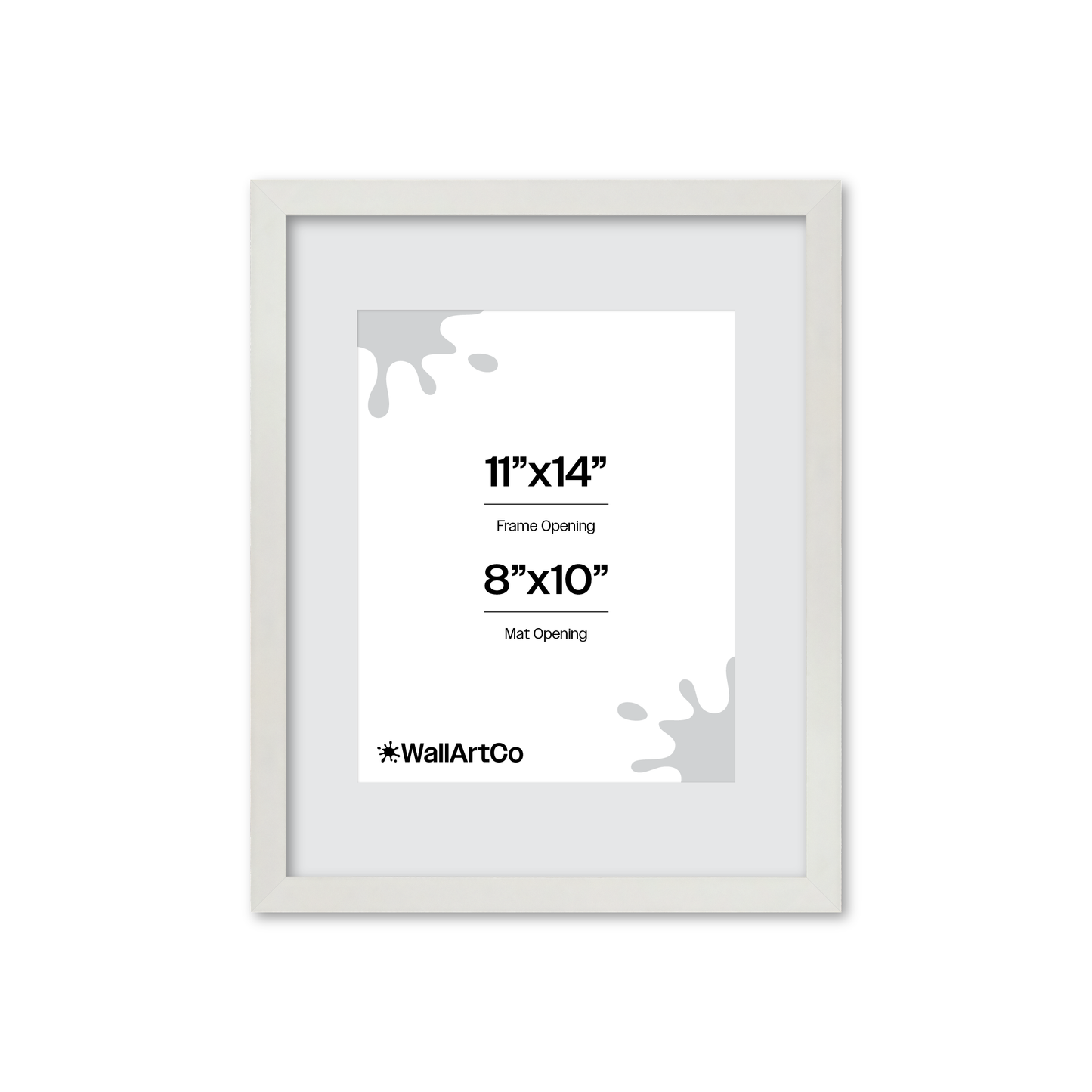 11" x 14" White Lacquer Manhattan Wall Frame