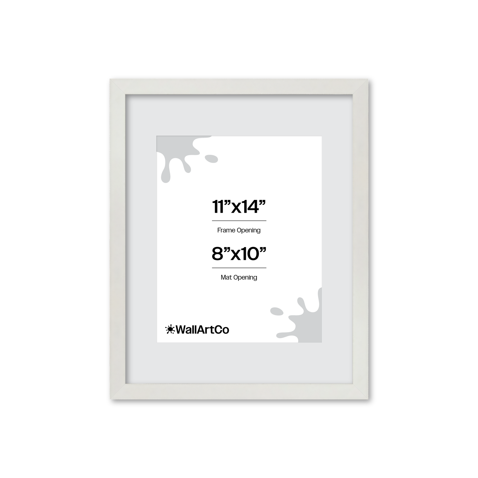 11" x 14" White Lacquer Manhattan Wall Frame