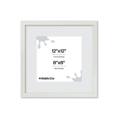 12" x 12" White Lacquer Manhattan Wall Frame