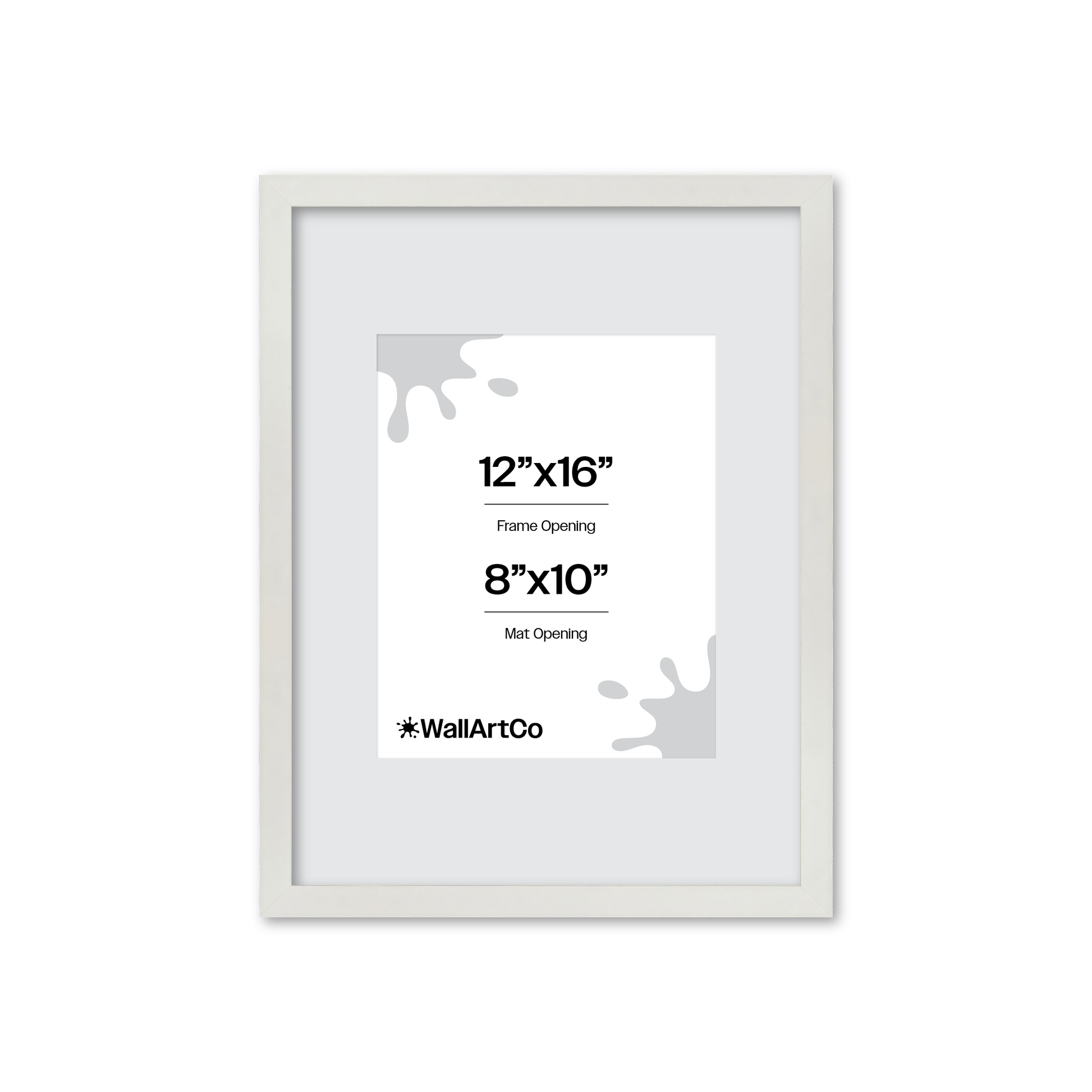 12" x 16" White Lacquer Manhattan Wall Frame