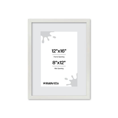 12" x 16" White Lacquer Manhattan Wall Frame