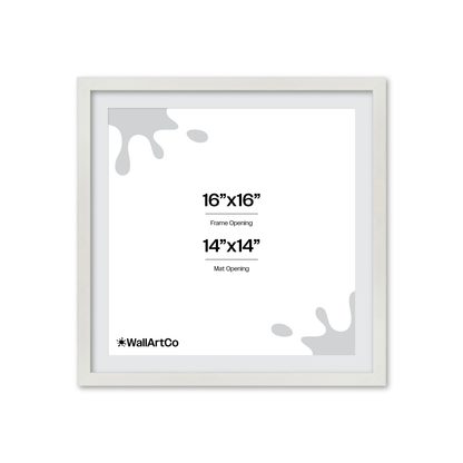 16" x 16" White Lacquer Manhattan Wall Frame