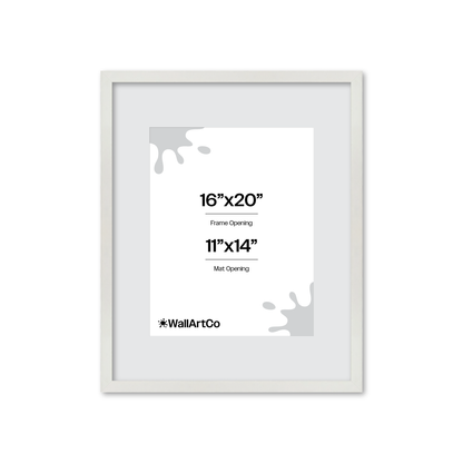16" x 20" White Lacquer Manhattan Wall Frame