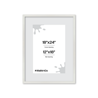 18" x 24" White Lacquer Manhattan Wall Frame