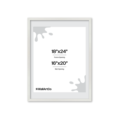 18" x 24" White Lacquer Manhattan Wall Frame