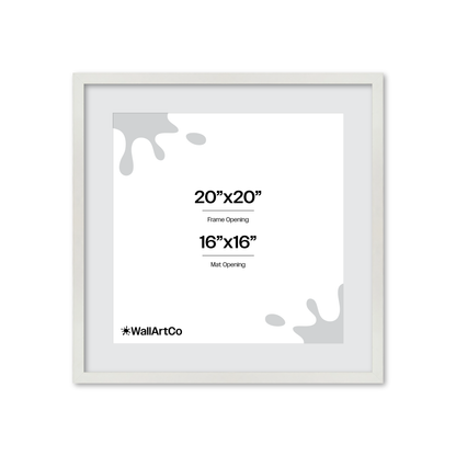 20" x 20" White Lacquer Manhattan Wall Frame