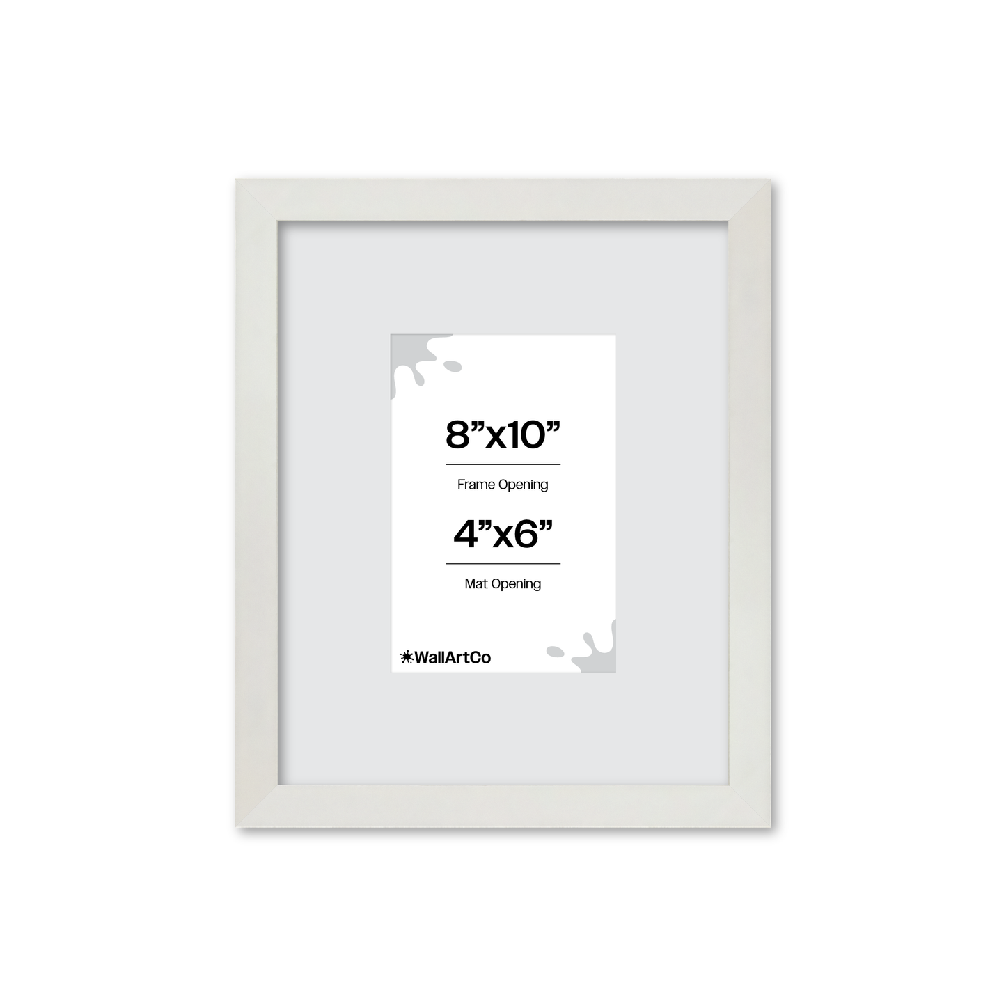 8" x 10" White Lacquer Manhattan Wall Frame