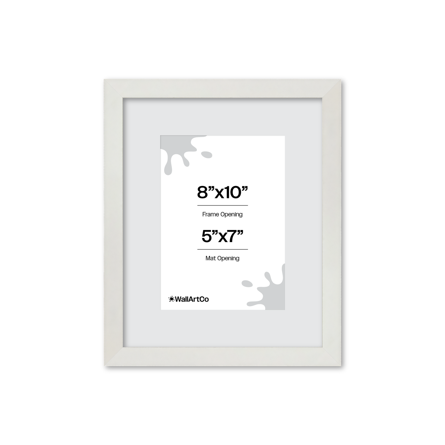 8" x 10" White Lacquer Manhattan Wall Frame