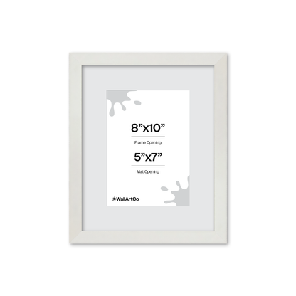 8" x 10" White Lacquer Manhattan Wall Frame