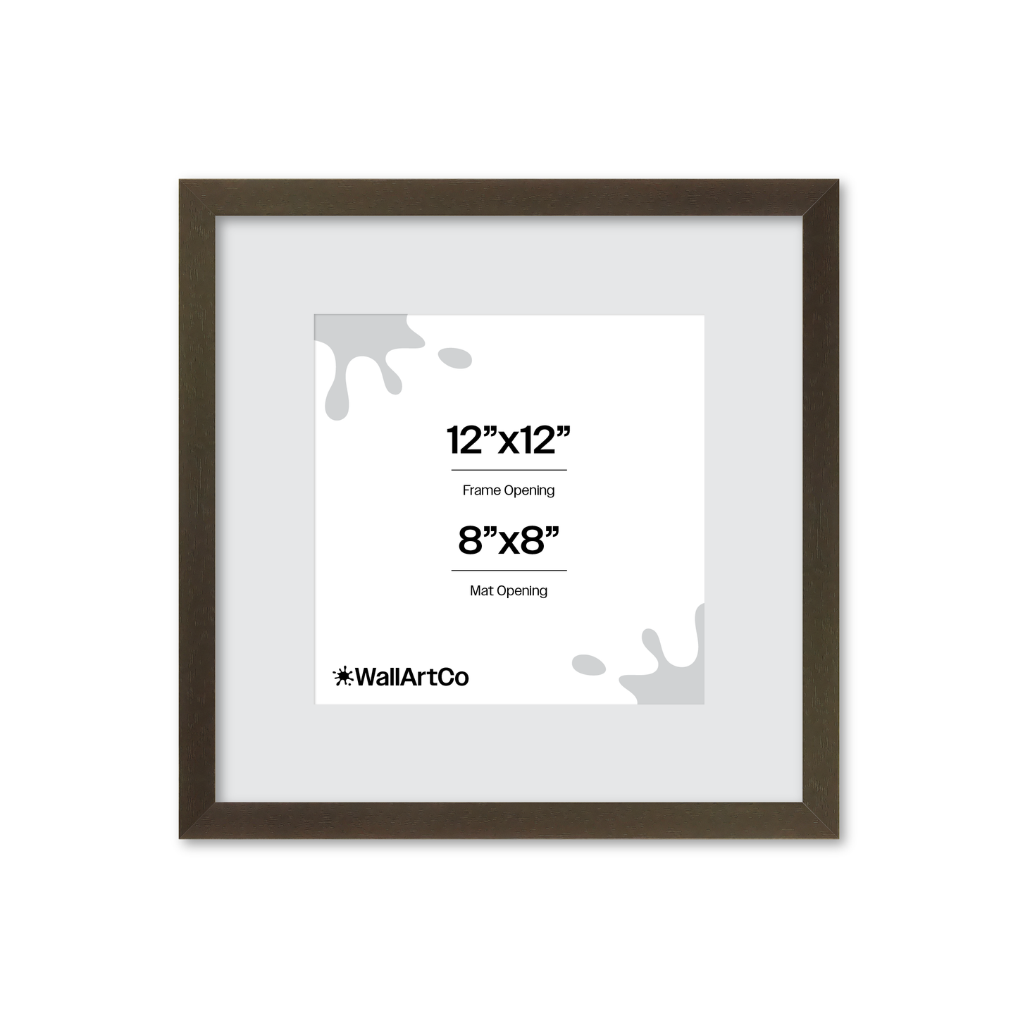 12" x 12" Brown Manhattan Wall Frame