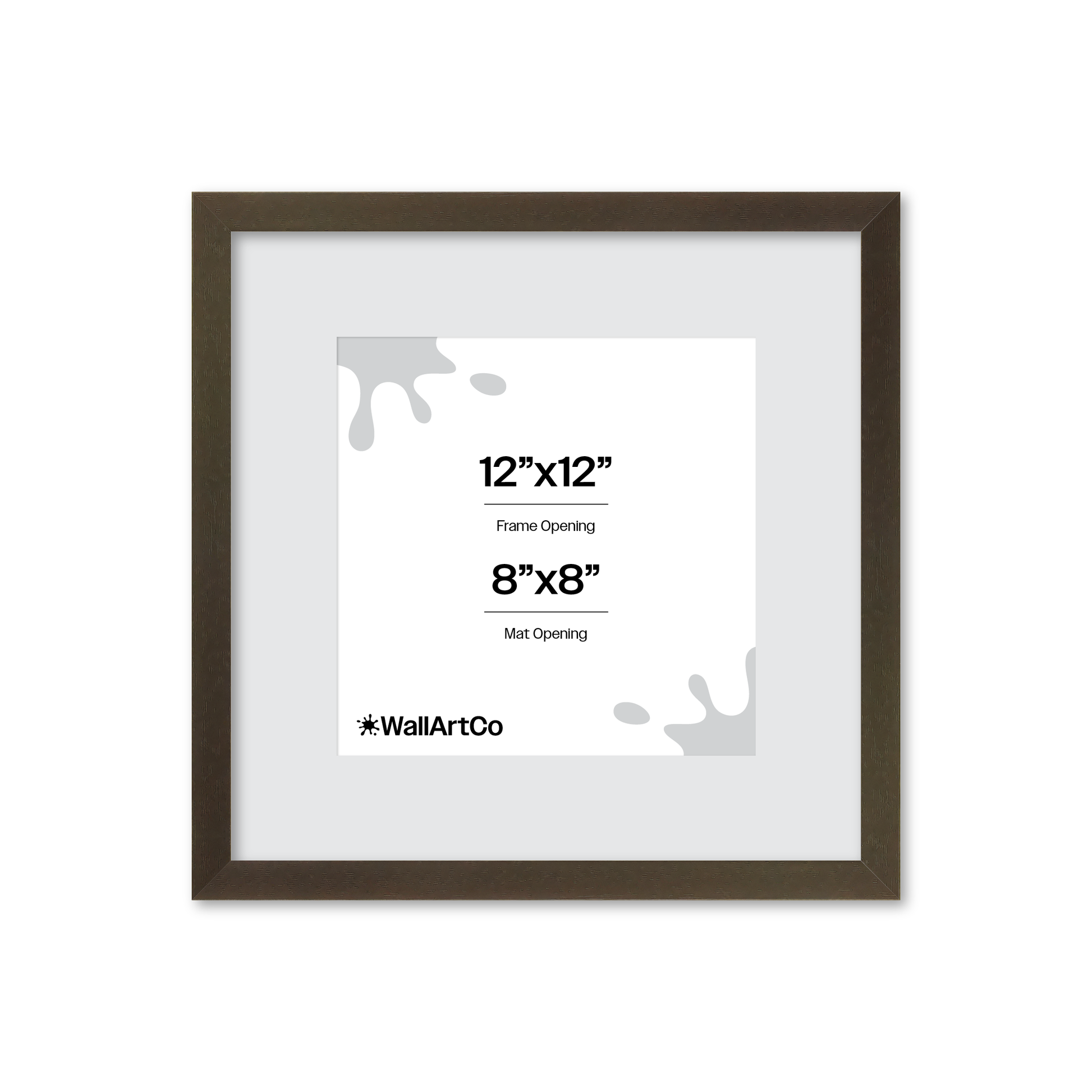 12" x 12" Brown Manhattan Wall Frame