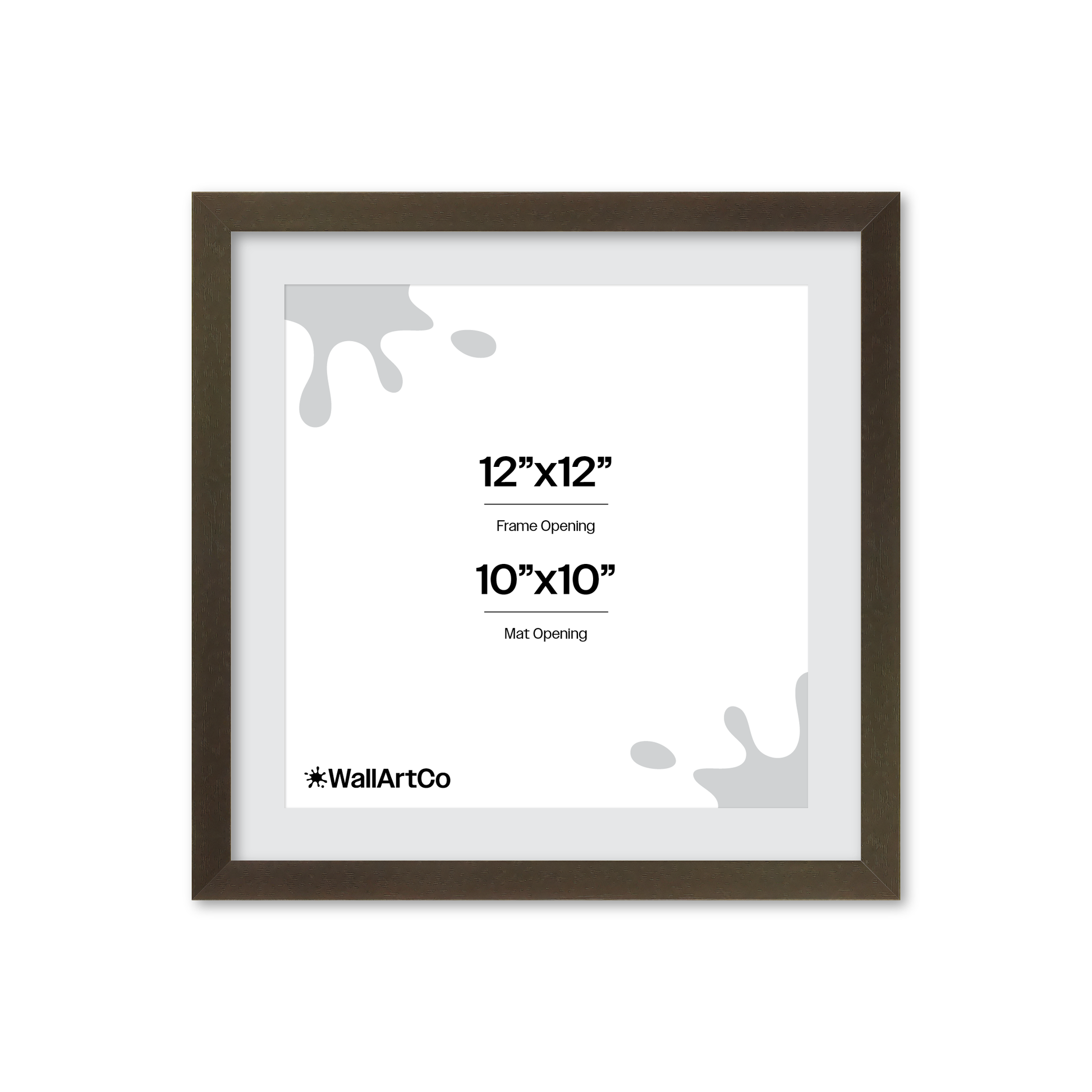 12" x 12" Brown Manhattan Wall Frame