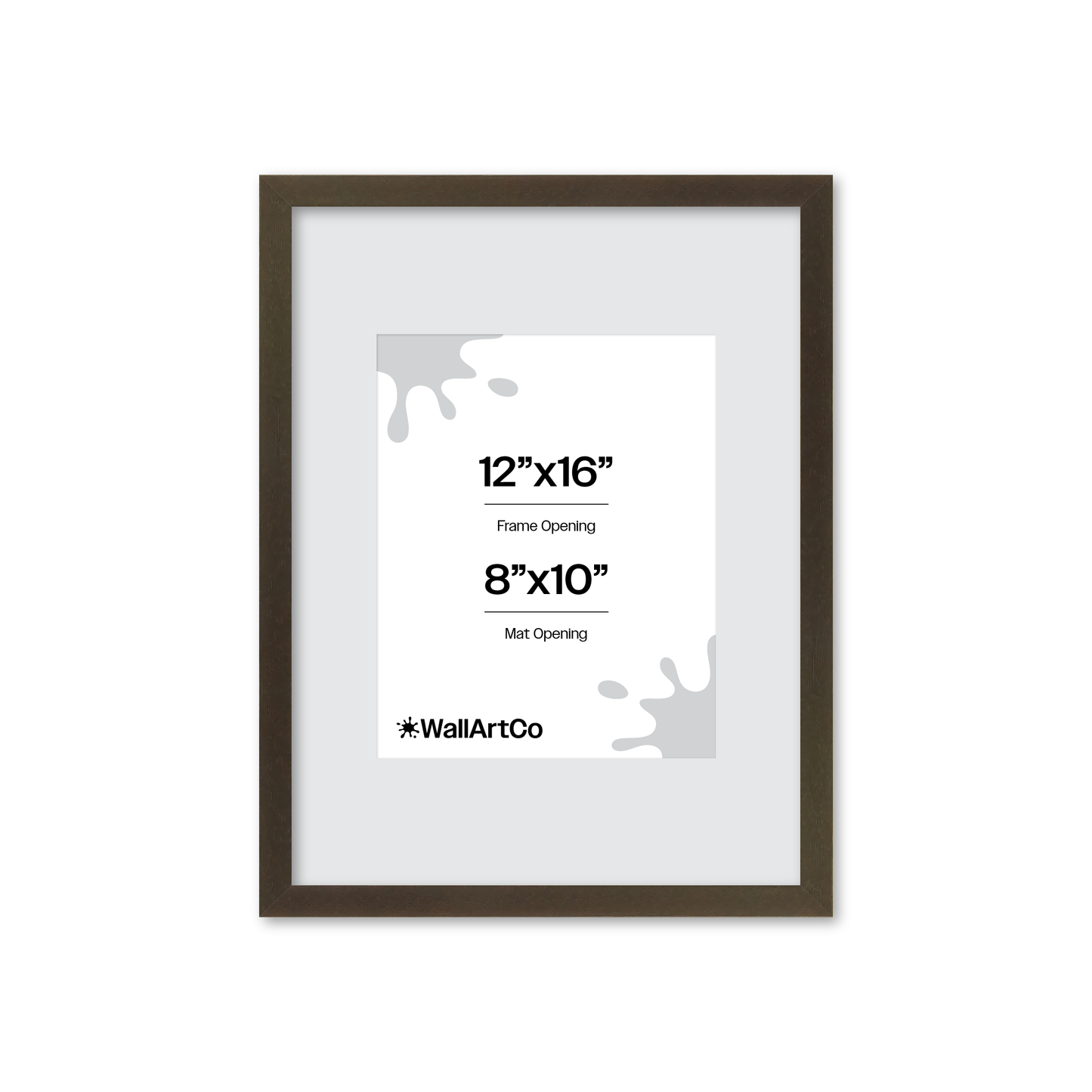 12" x 16" Brown Manhattan Wall Frame