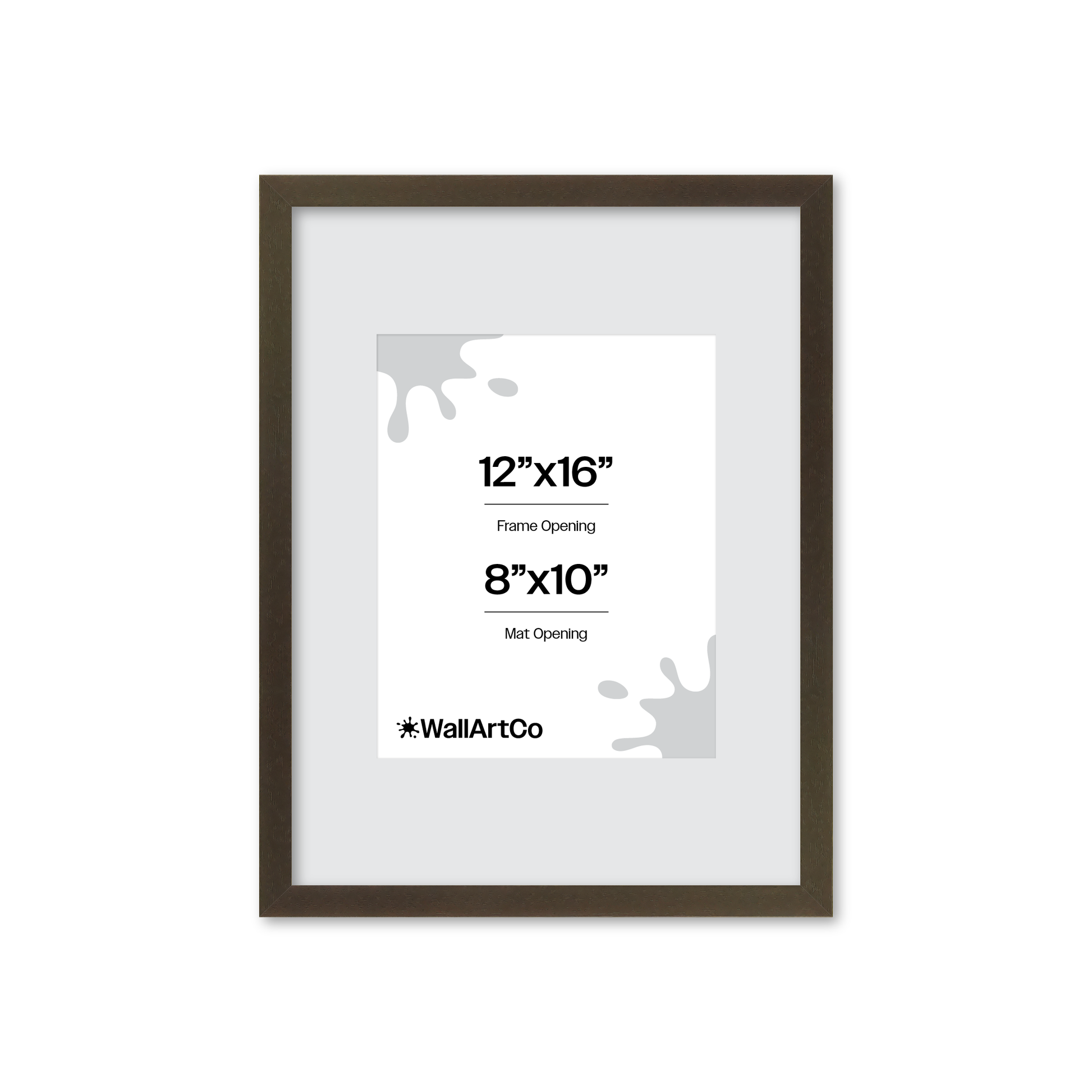 12" x 16" Brown Manhattan Wall Frame