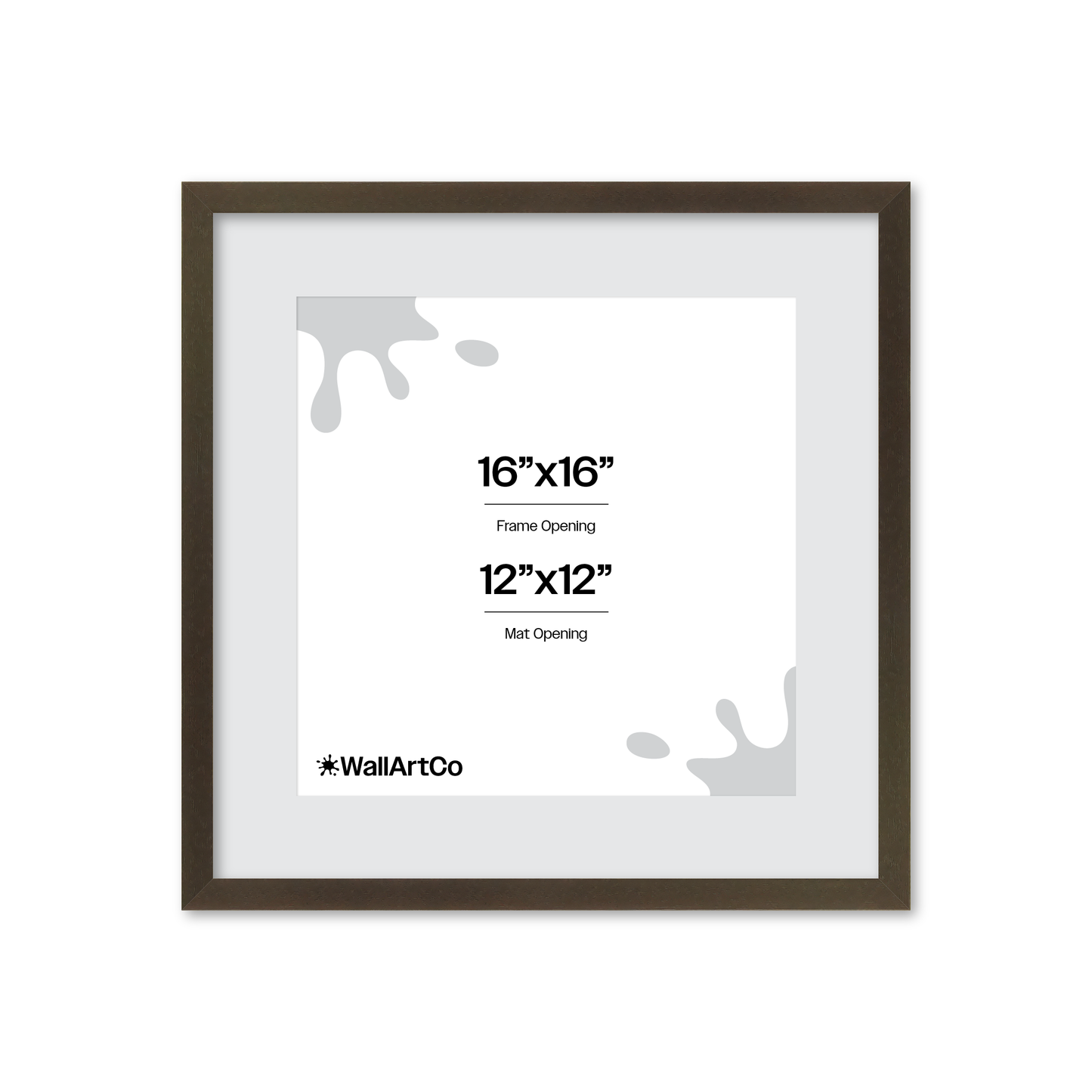 16" x 16" Brown Manhattan Wall Frame