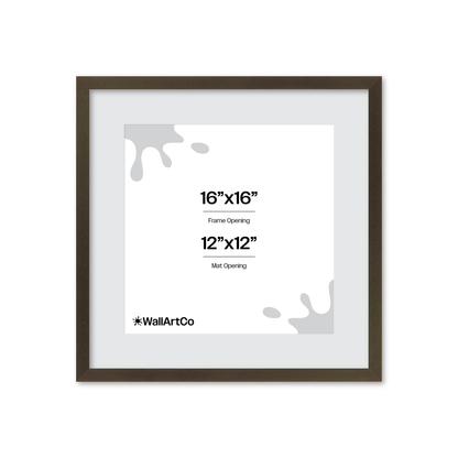 16" x 16" Brown Manhattan Wall Frame