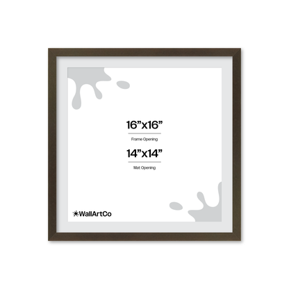 16" x 16" Brown Manhattan Wall Frame