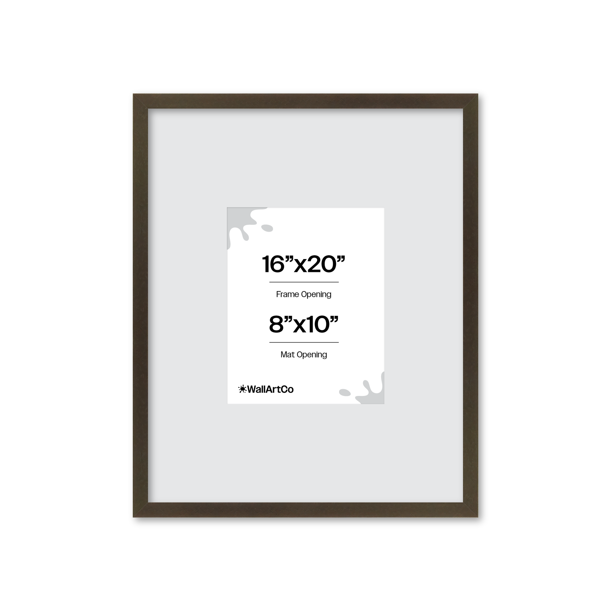 16" x 20" Brown Manhattan Wall Frame