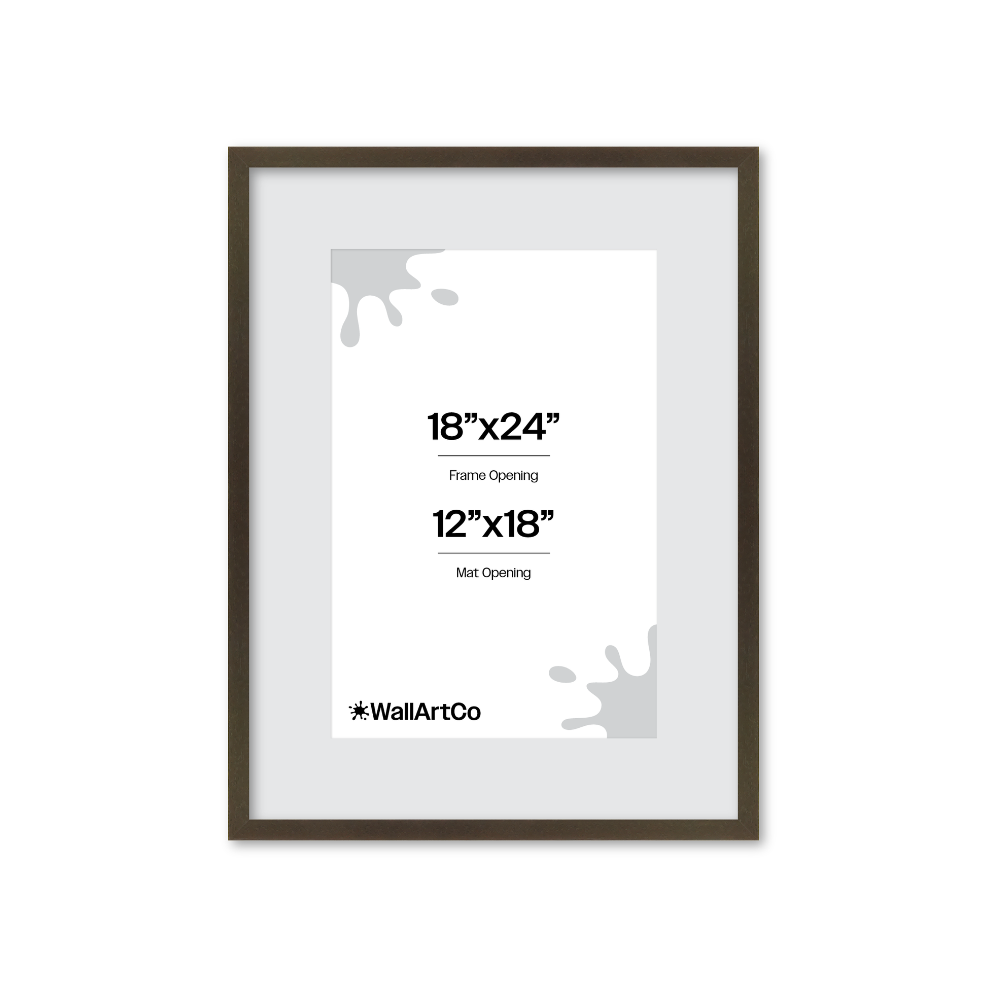 18" x 24" Brown Manhattan Wall Frame