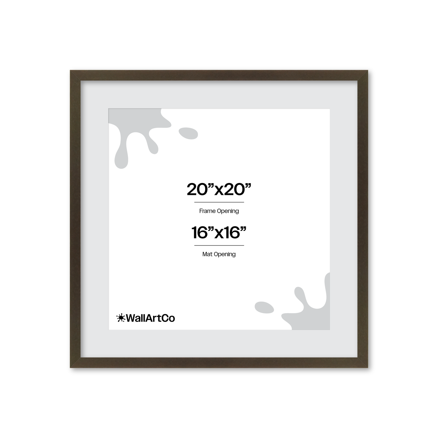 20" x 20" Brown Manhattan Wall Frame