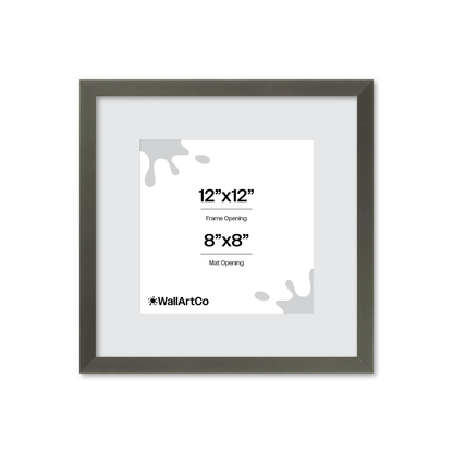 12" x 12" Gray Manhattan Wall Frame