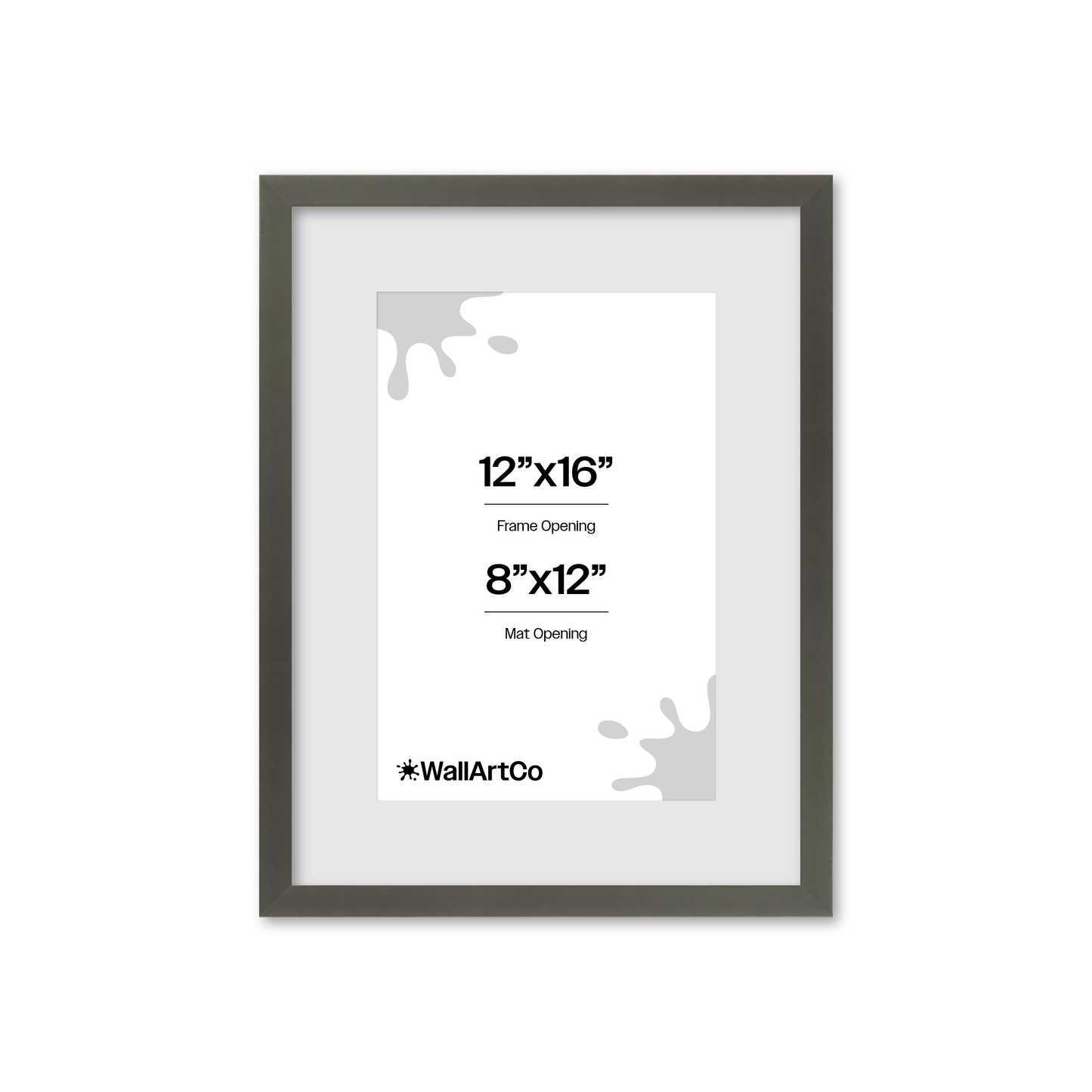 12" x 16" Gray Manhattan Wall Frame