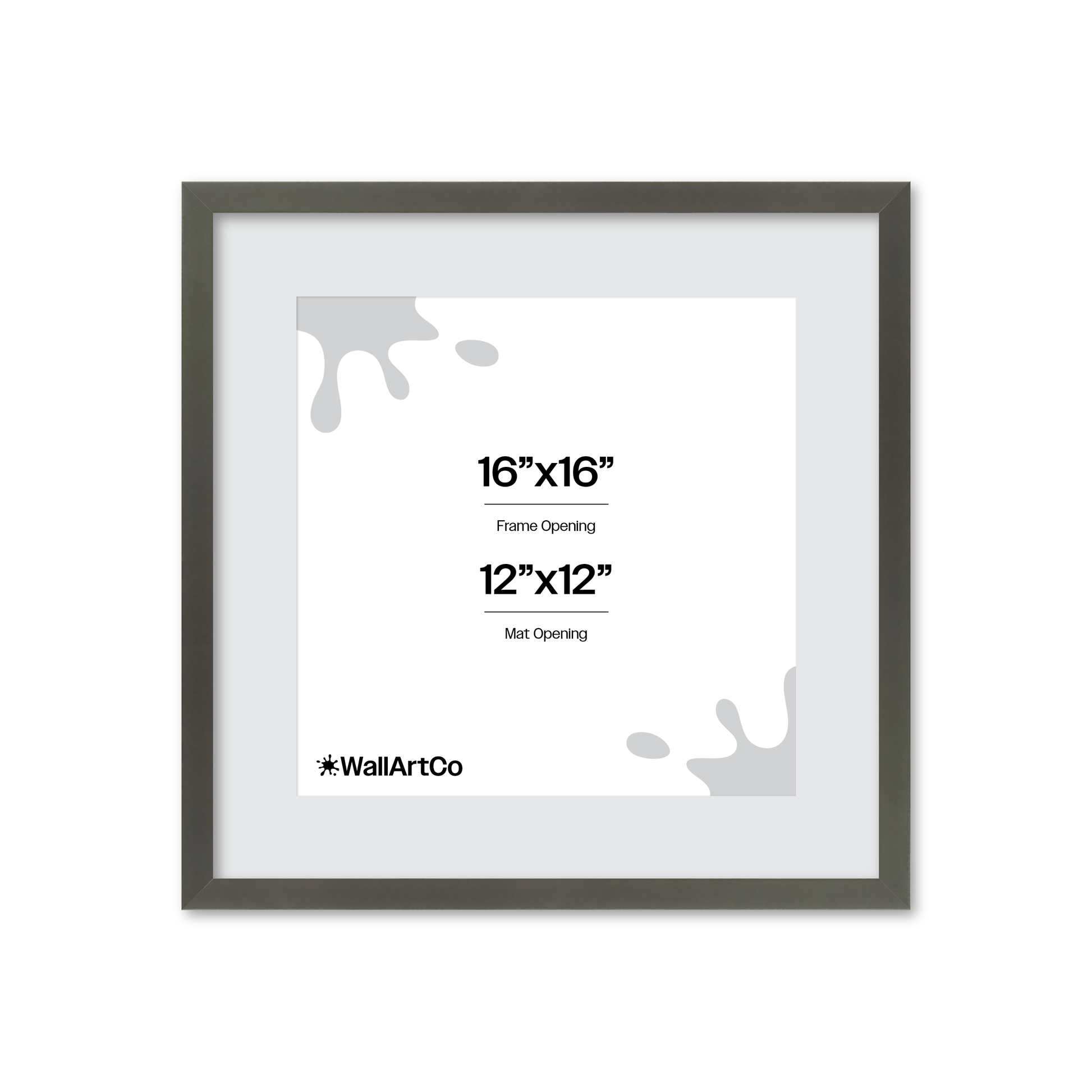 16" x 16" Gray Manhattan Wall Frame