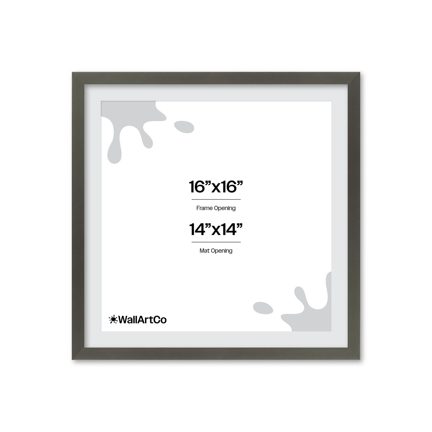 16" x 16" Gray Manhattan Wall Frame