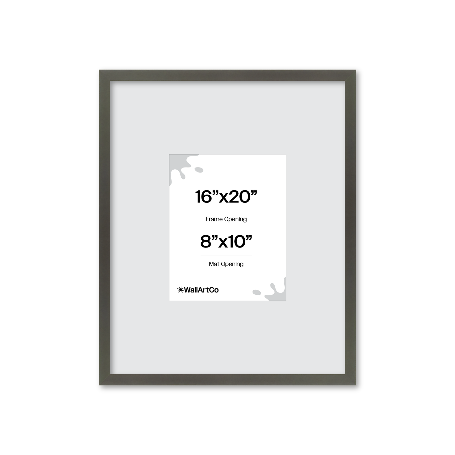 16" x 20" Gray Manhattan Wall Frame