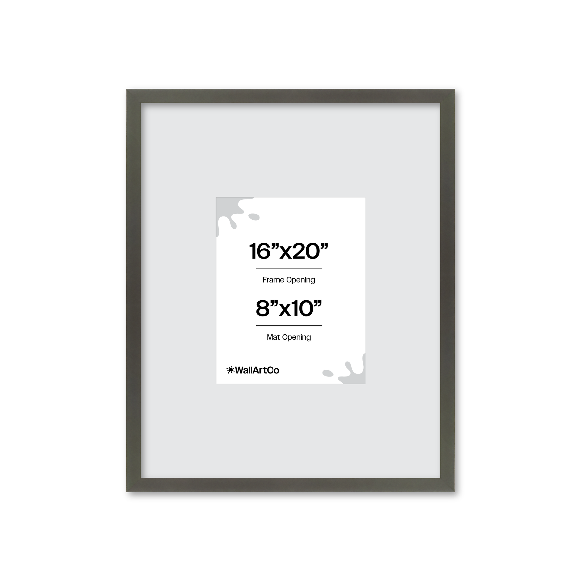 16" x 20" Gray Manhattan Wall Frame