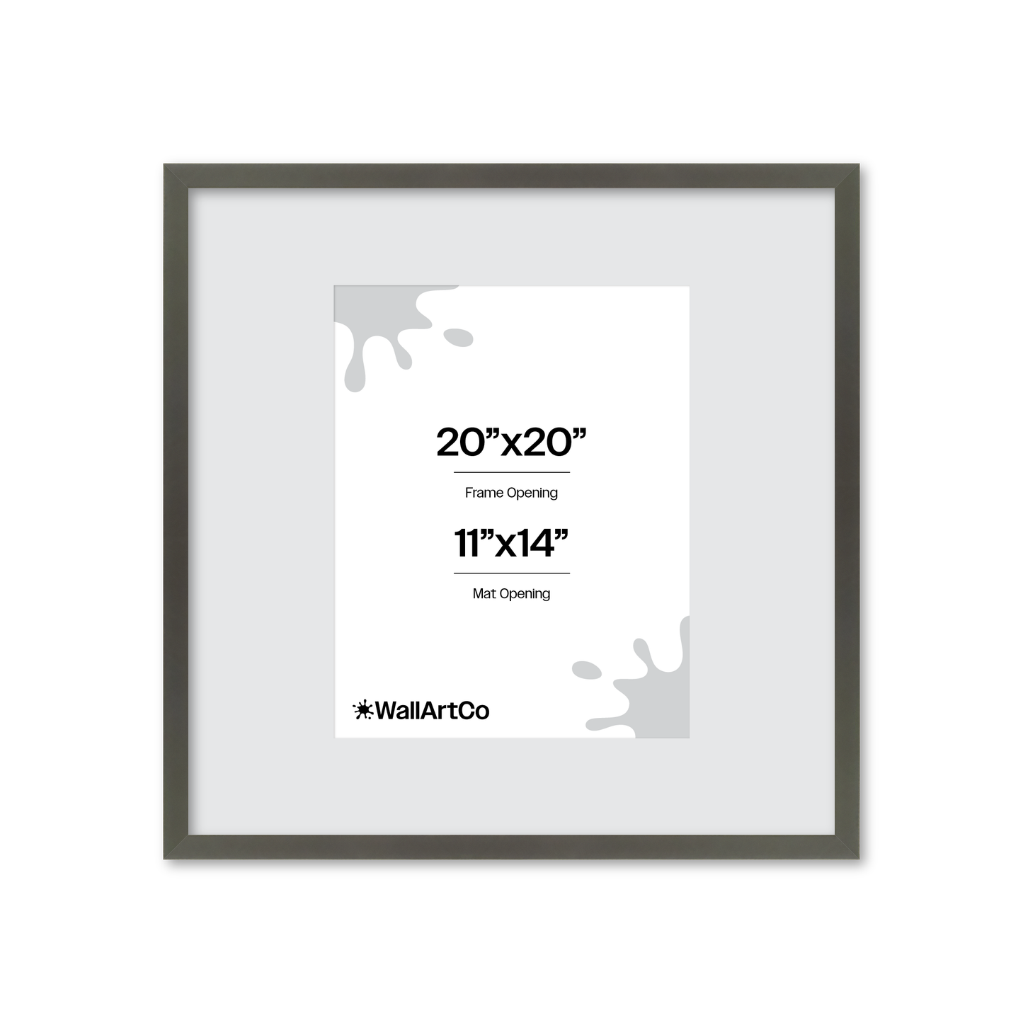 20" x 20" Gray Manhattan Wall Frame