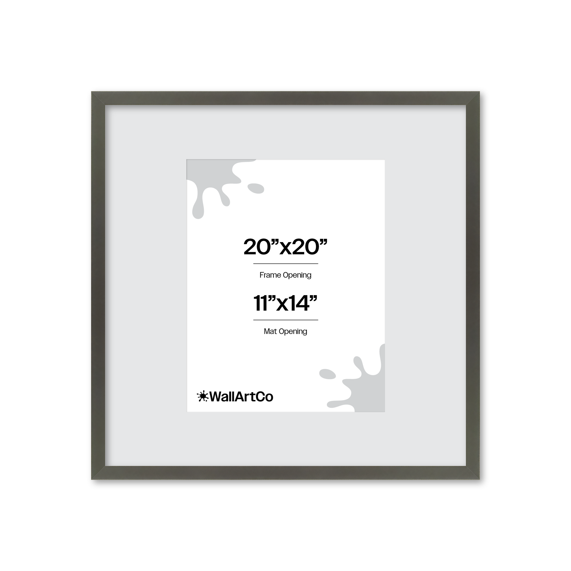 20" x 20" Gray Manhattan Wall Frame