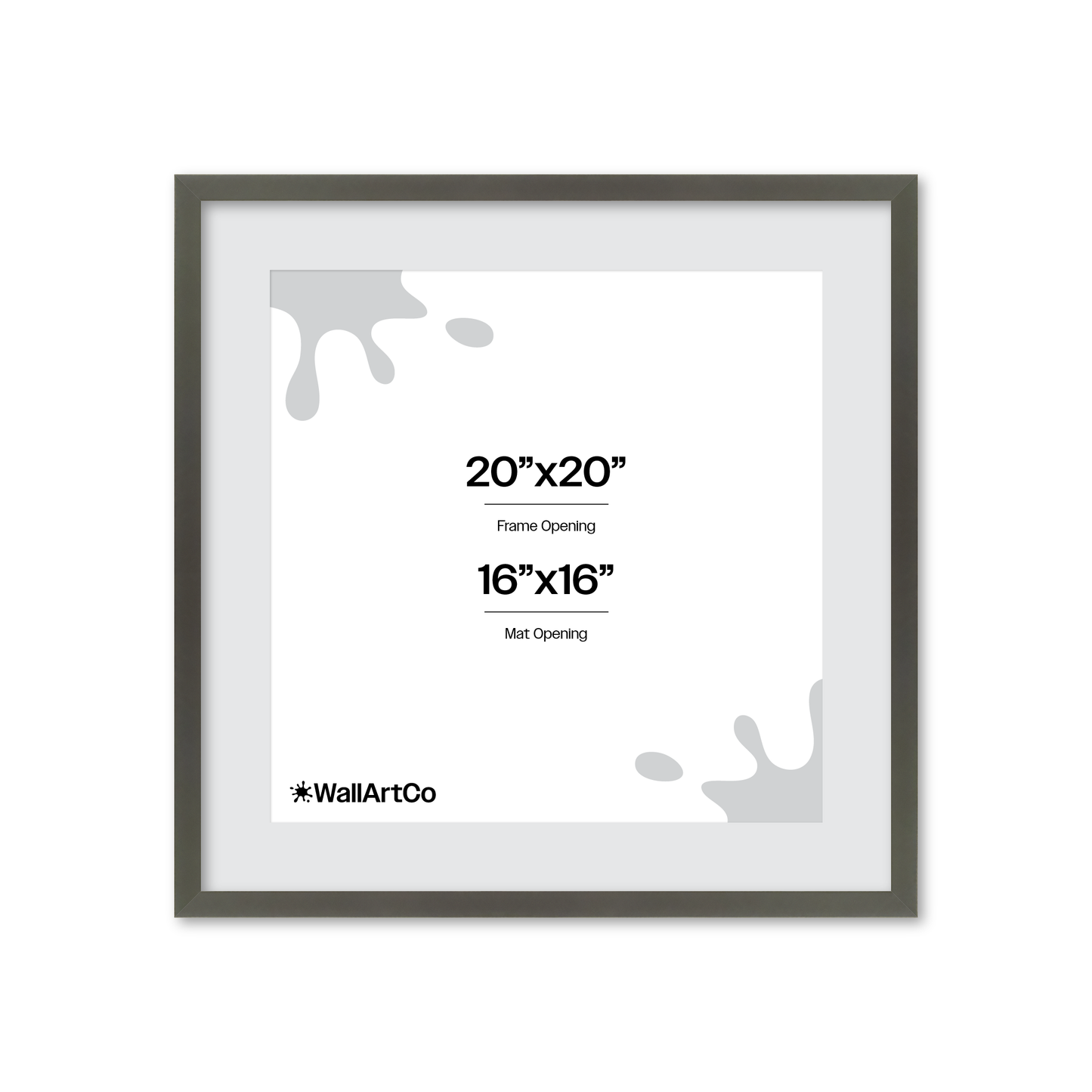 20" x 20" Gray Manhattan Wall Frame