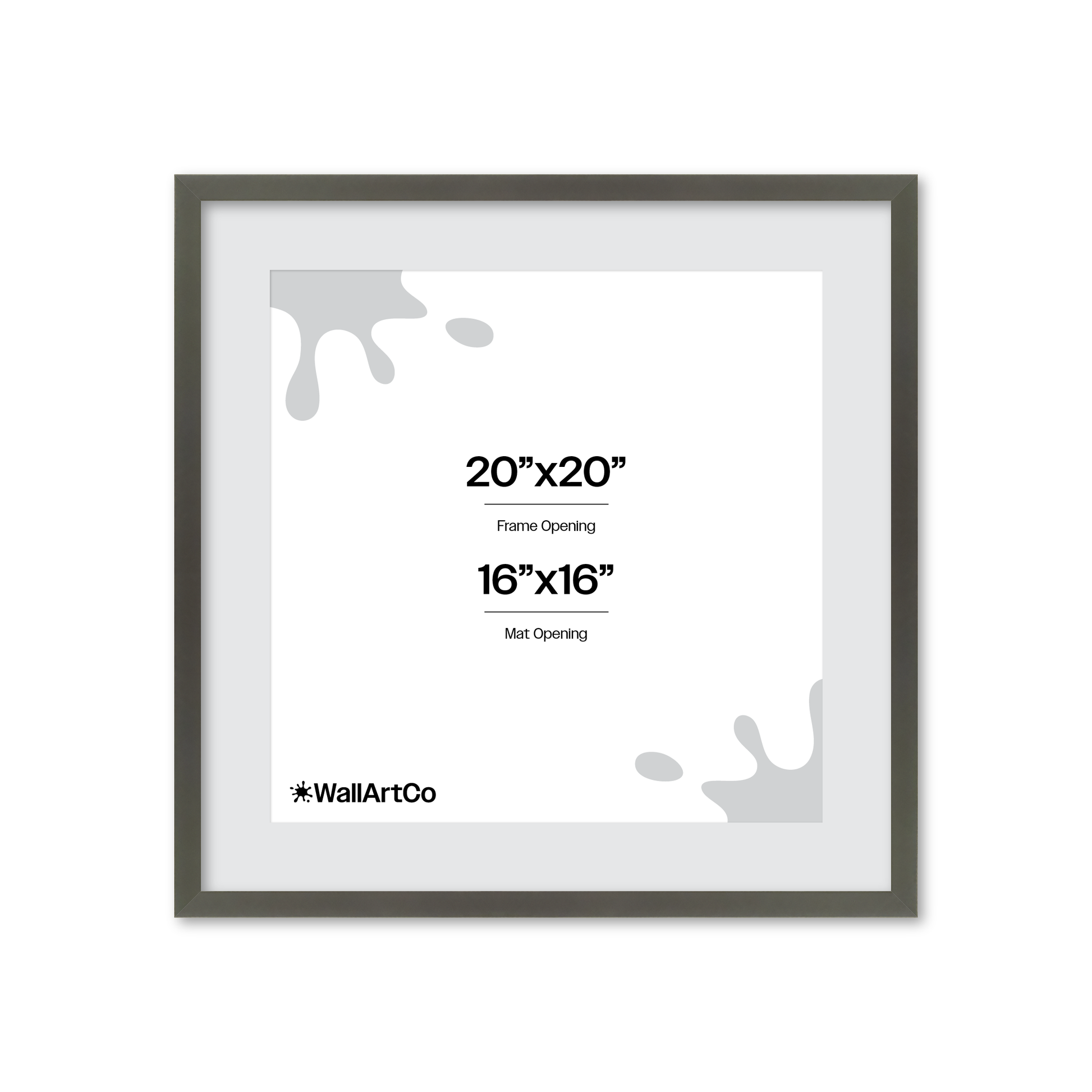 20" x 20" Gray Manhattan Wall Frame
