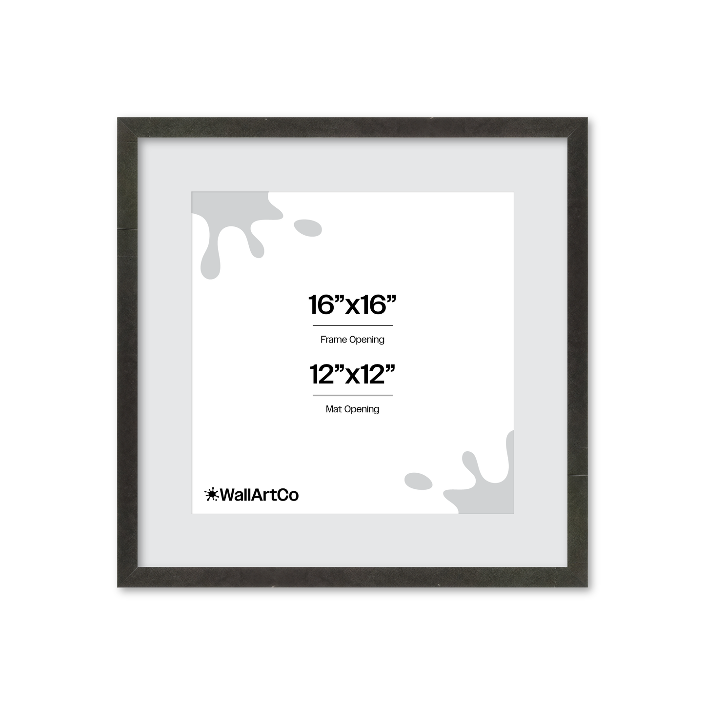 16" x 16" Charcoal Vienna Wall Frame