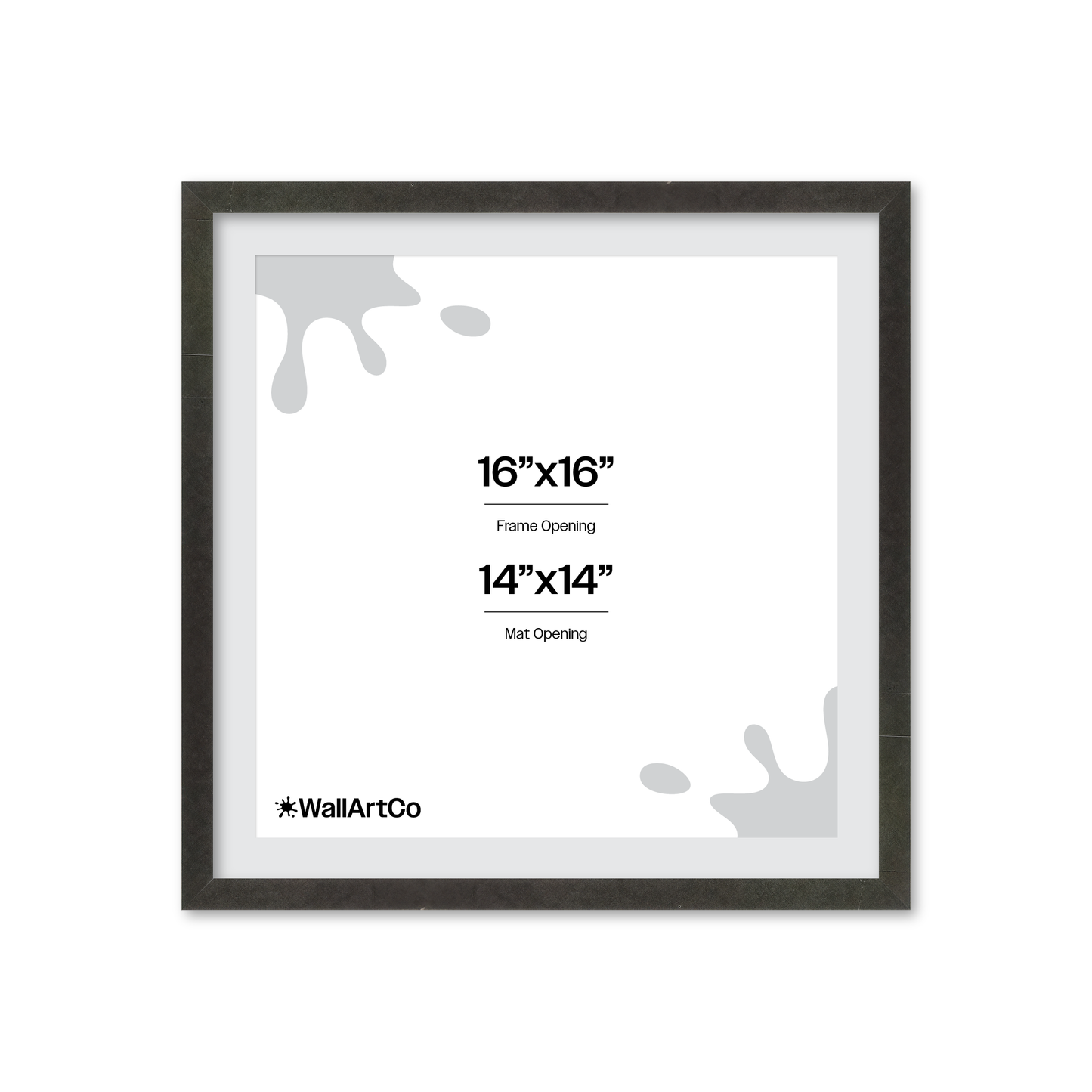 16" x 16" Charcoal Vienna Wall Frame