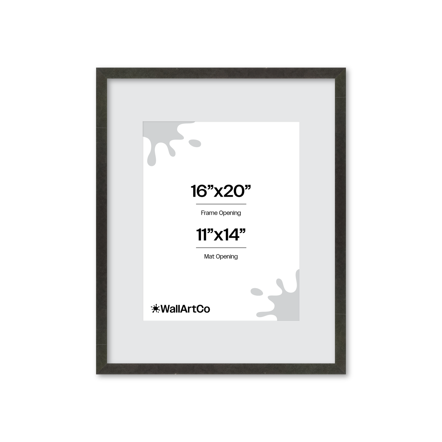 16" x 20" Charcoal Vienna Wall Frame
