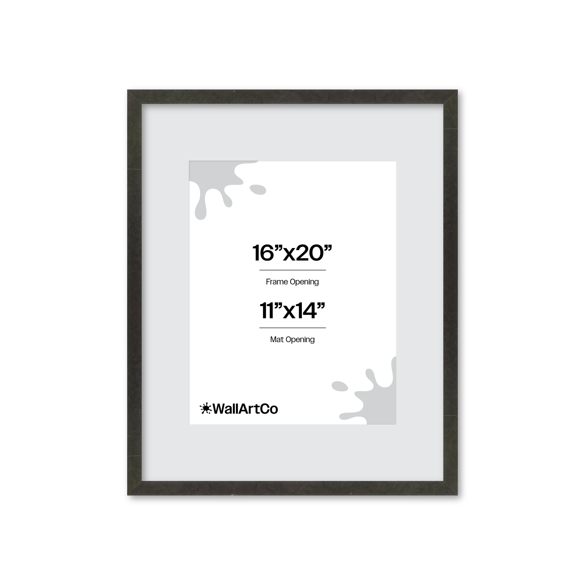 16" x 20" Charcoal Vienna Wall Frame