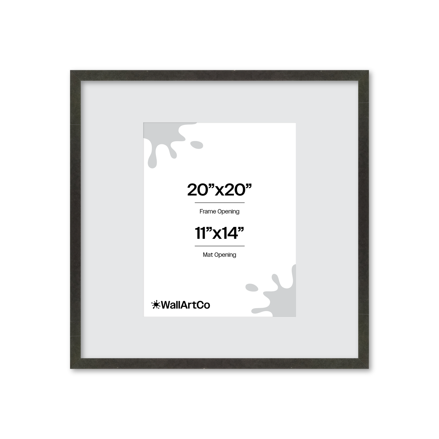 20" x 20" Charcoal Vienna Wall Frame