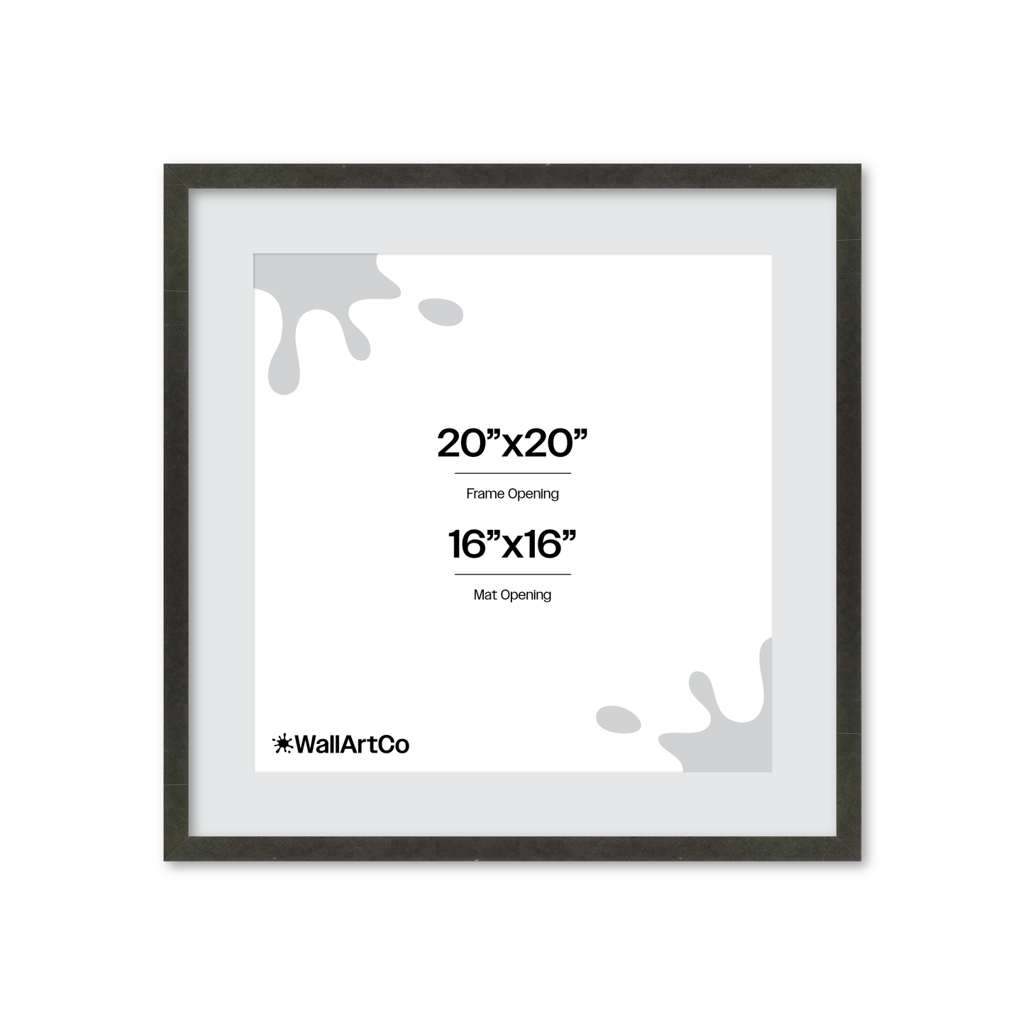 20" x 20" Charcoal Vienna Wall Frame