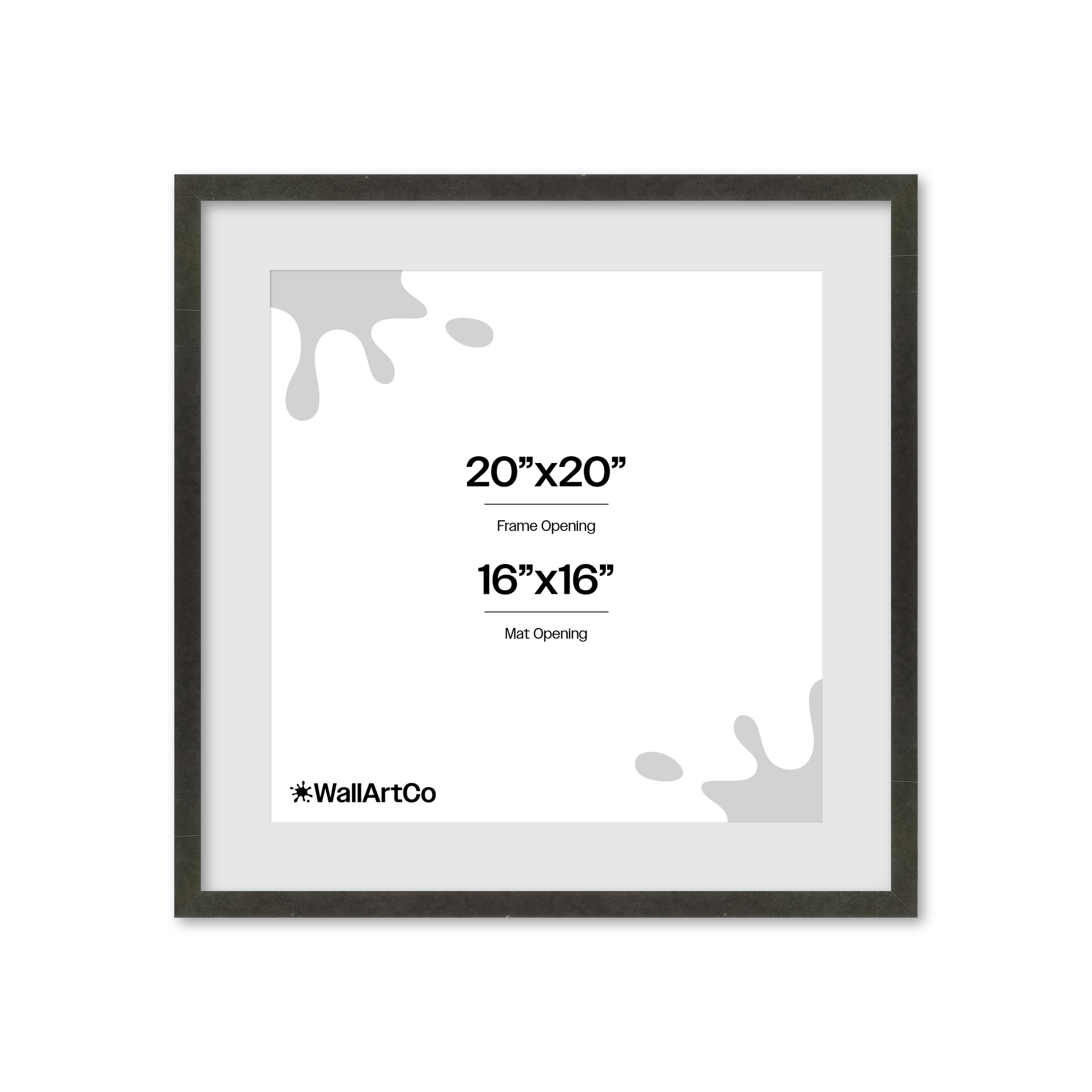 20" x 20" Charcoal Vienna Wall Frame