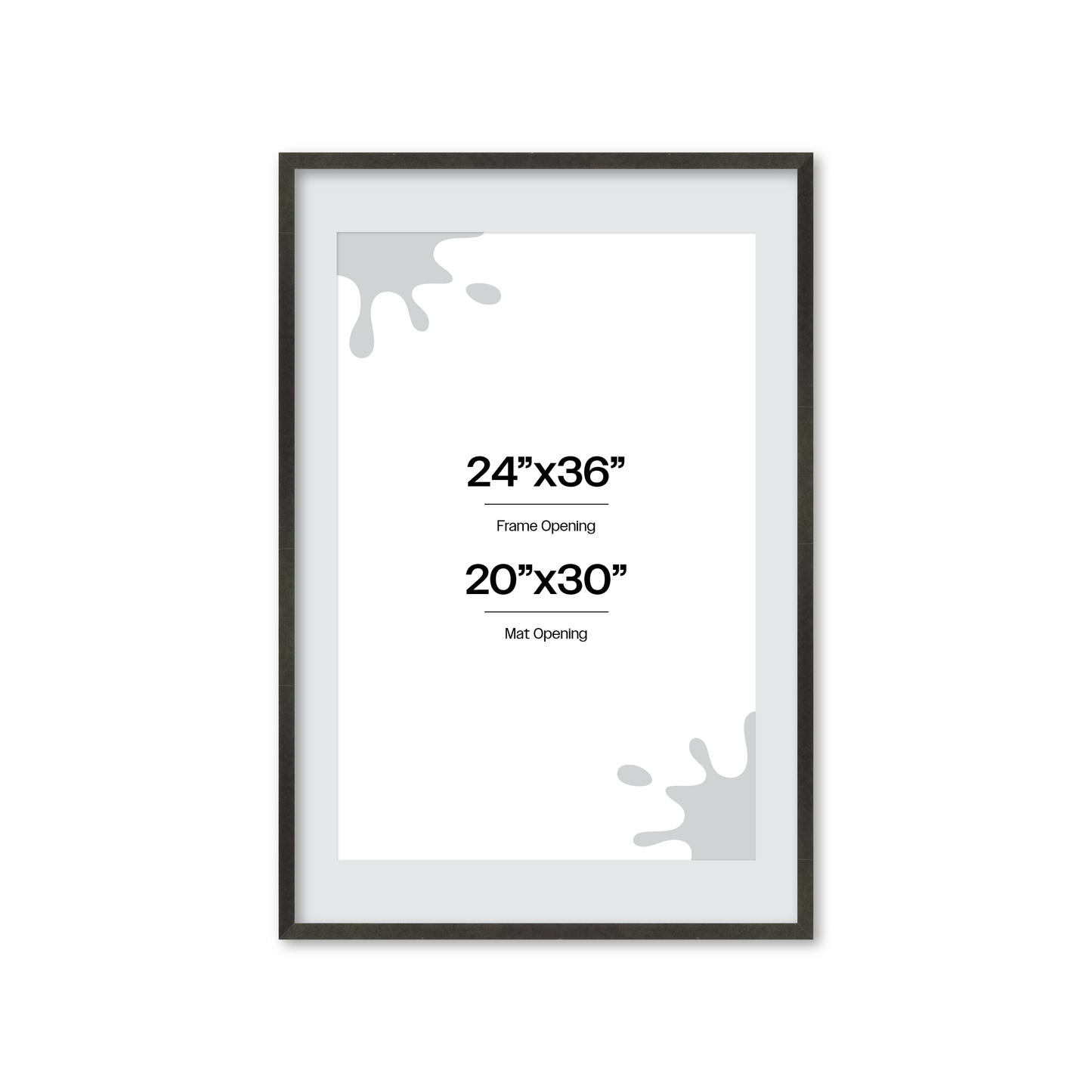 24" x 36" Charcoal Vienna Wall Frame