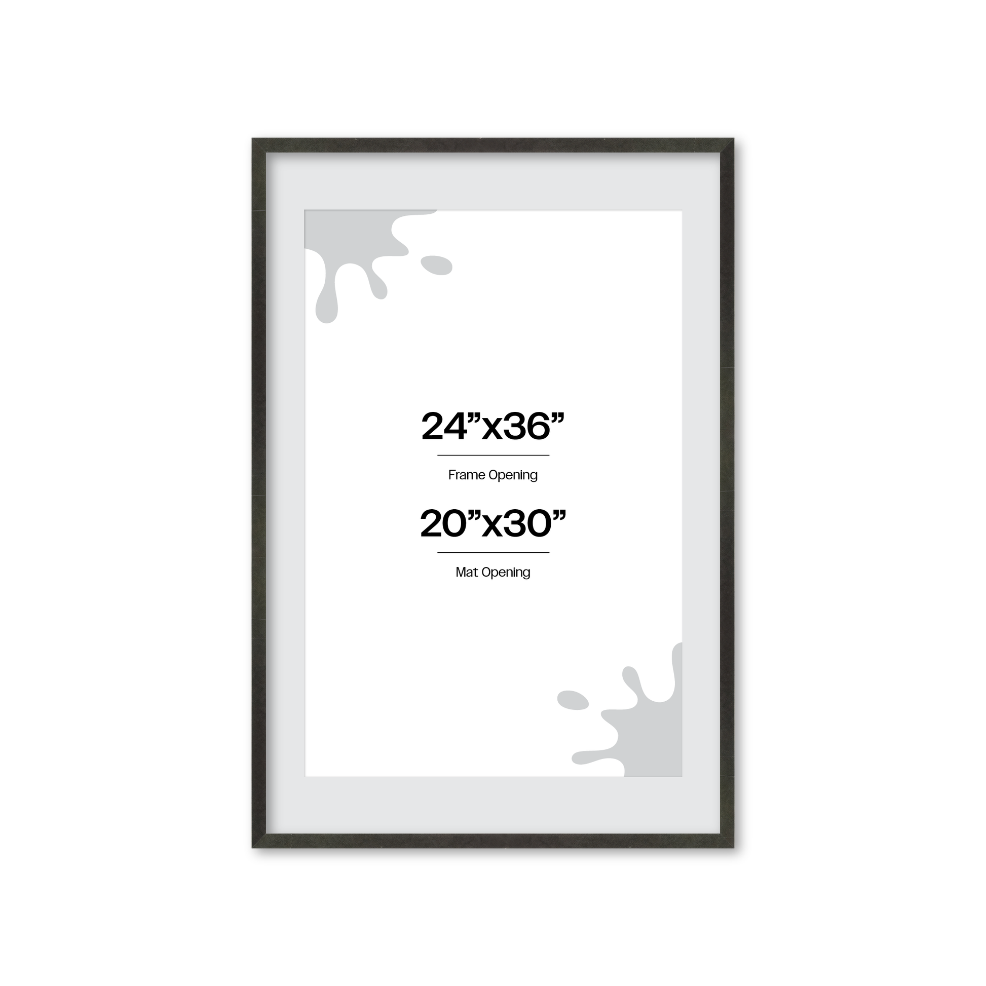 24" x 36" Charcoal Vienna Wall Frame