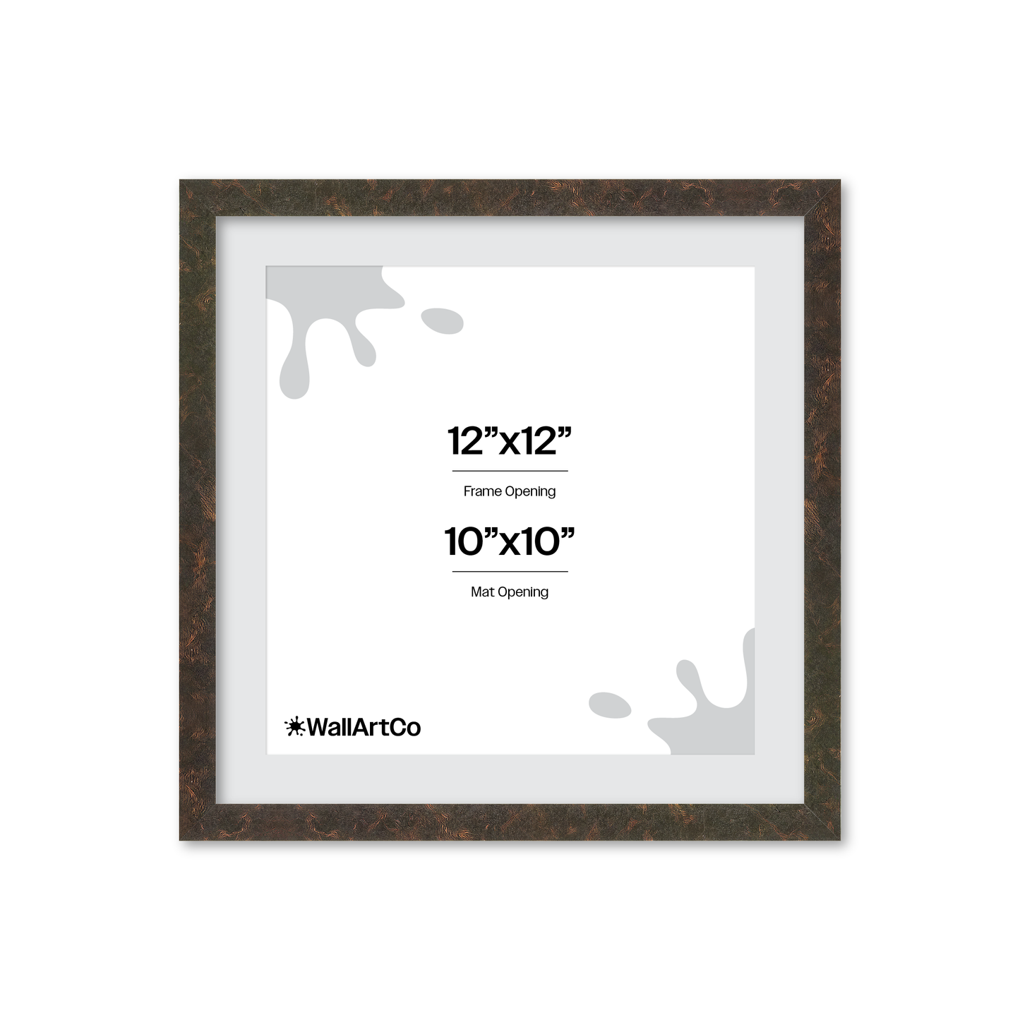 12" x 12" Rich Brown Vienna Wall Frame